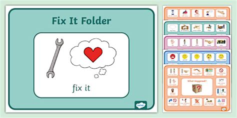 Fix It Folder with Visual Supports (teacher made) - Twinkl
