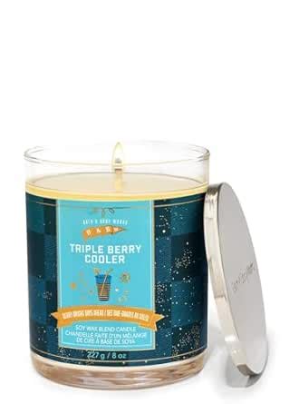 Bath and Body Works Triple Berry Cooler Single Wick Candle |227 g / 8 ...