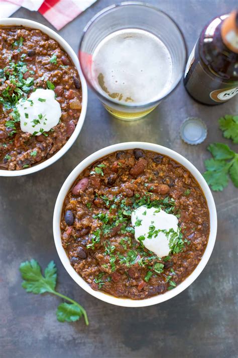 Quick and Easy Beer Chili - Simply Whisked
