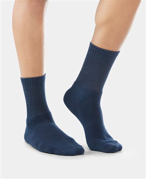 Buy Compact Cotton Terry Crew Length Socks With StayFresh Treatment ...