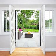 Image result for Cafe Style Plantation Shutters