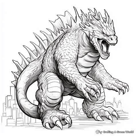 Realistic Godzilla Coloring Pages at Jeanette Taylor blog