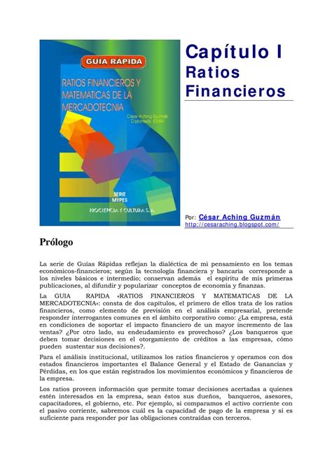 Calaméo - Ratios Financieros - How to Read Ratio