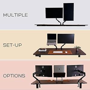flowlyf Height Adjustable Monitor Arm - Gas Spring | 14-30" Screen | 2 ...