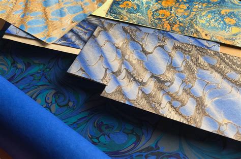 Venezianisches Marmorpapier und Zentangle – CRAFT & FLOW