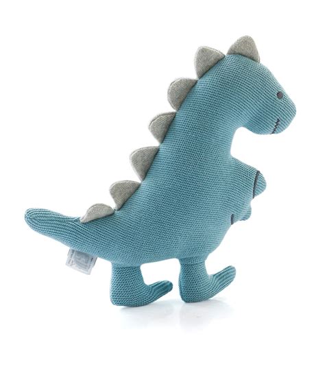 Cute Dino-Cotton Knitted Stuffed Soft Toy For Babies & Kids (Medium Bl ...