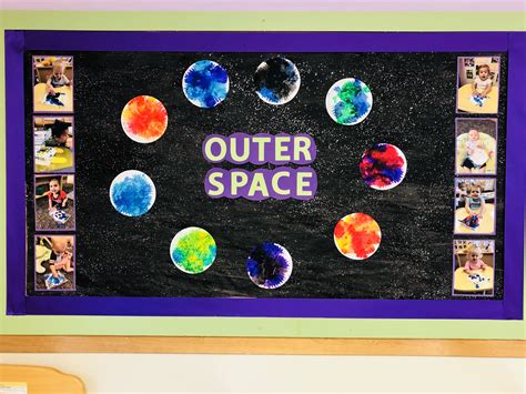 Outer Space Bulletin Board. Planet Art Project. Spaces and Places Theme ...