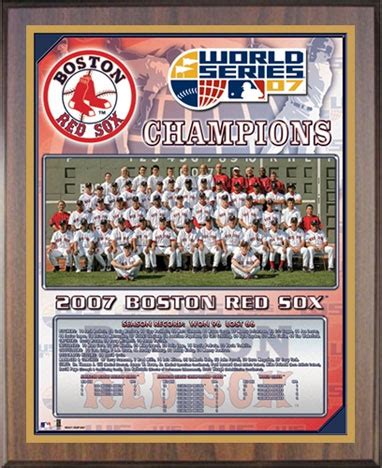 2007 Boston Red Sox World Champions Healy Plaque