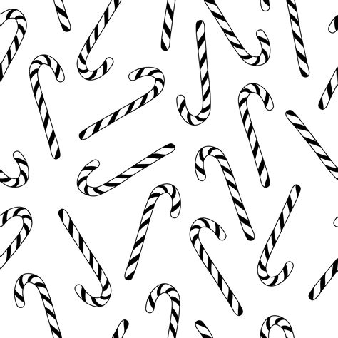 Christmas candy cane on white background pattern 15008941 Vector Art at ...