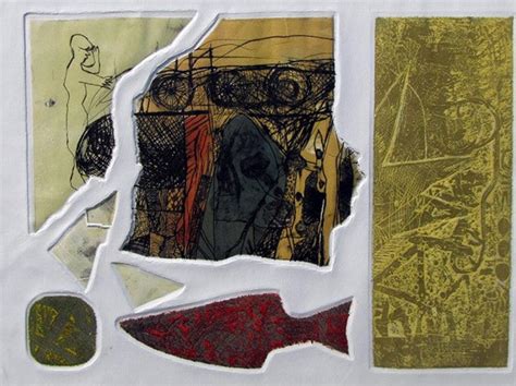 "Untitled 2": Brown Printmaking by Rajesh Kumar Singh | ArtZolo.com