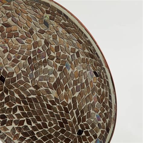 Buy Mystique Glass Mosaic Table Accent With Wooden Base from Home ...
