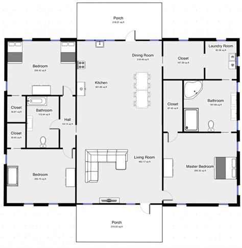 Stunning 3 bedroom barndominium floor plans – Artofit