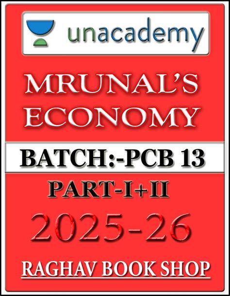 Unacademy Mrunal Economy Batch Pcb 13 Part-I+II English Medium 2025-26 ...