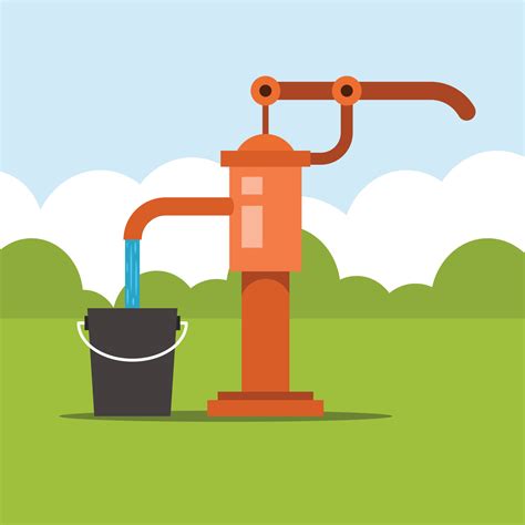 Vector Image Of A Hand Pump 22573522 Vector Art at Vecteezy