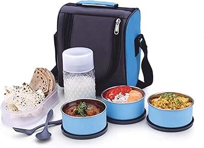 Buy MILTON Lofty Lunch Box with Insulated Fabric Jacket, 3 PU Insulated ...