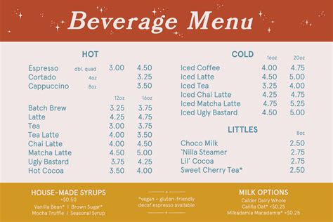 Menu — Drifter Coffee