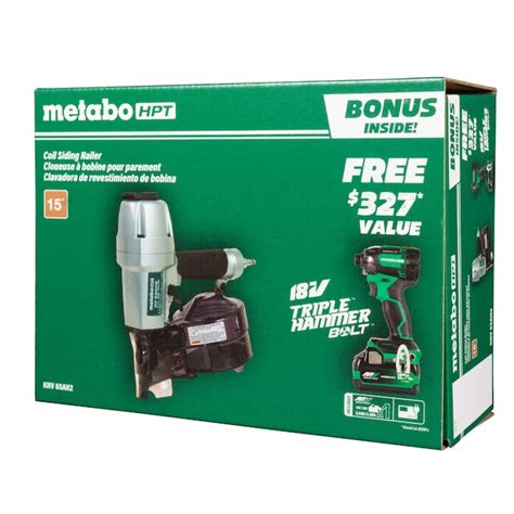 Metabo HPT BONUS 18V Triple Hammer Bolt Impact Driver and 2-1/2-in 15 ...