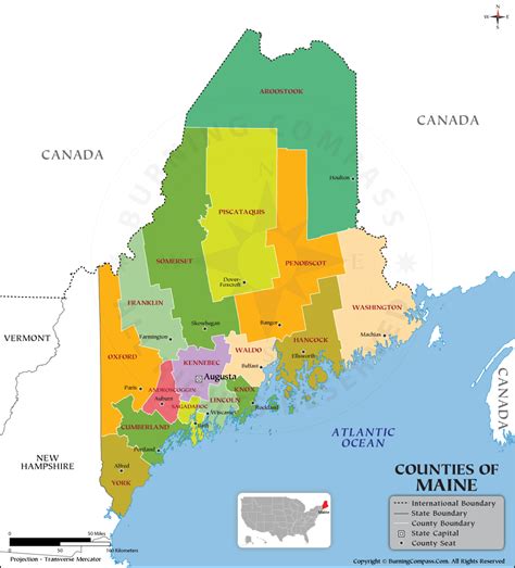 Maine County Map