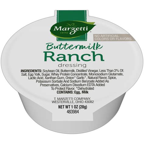 Marzetti Buttermilk Ranch Dressing 1 Oz Cup