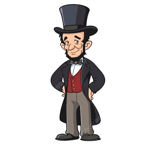Clipart De Aniversário De Lincoln Abraham Lincoln Cartoon Sobre Fundo ...