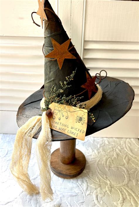 DIY Primitive Witch Hat - | Fall halloween crafts, Primitive halloween ...