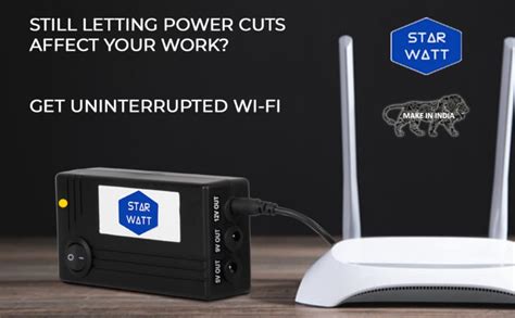 Starwatt 5V Mini UPS for Mi WiFi Routers, WiFi Camera, Biometric ...