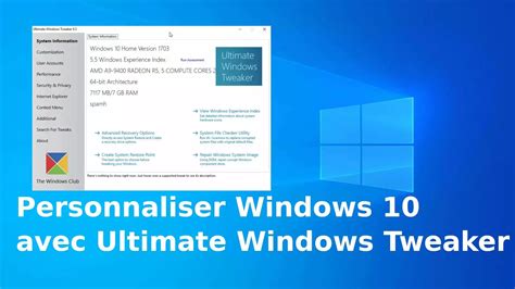 Ultimate Windows Tweaker : Customiser Windows 11/10 - malekal.com