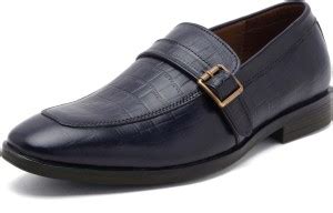 LOUIS STITCH Blue Leather Handmade SlipOn Style Mocassin Shoes for Men ...