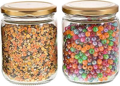 Buy MACHAK Kitchen Storage Glass Jar With Rust Proof Air Tight Golden ...