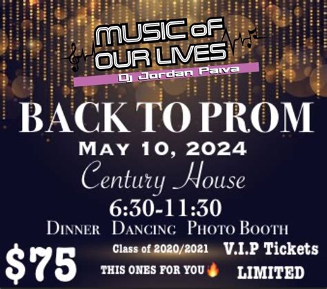 BACK TO PROM 2024 The 2020/2021 Edition, Century House, Acushnet, 10 ...