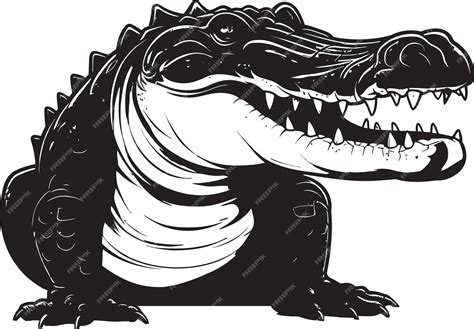 Premium Vector | Lurking powerhouse black alligator logo design mystic menace alligator black ...