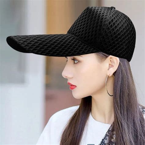 Long Brim Baseball Cap Large Head Men Women Sports Outdoor Fishing 14cm ...