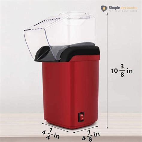 Hot Air Popcorn Maker – 1200W Oil-Free Snack Machine | Simple Electronics