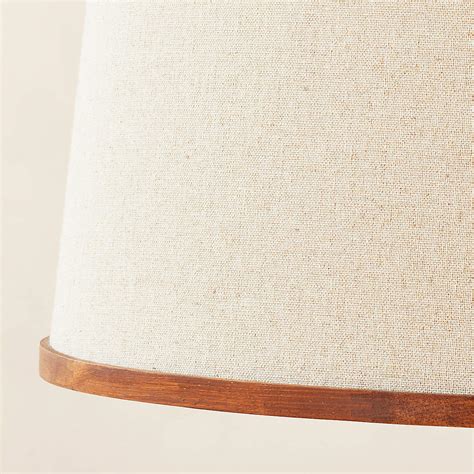 Bruna Walnut Wood and Linen Modern Floor Lamp + Reviews | CB2