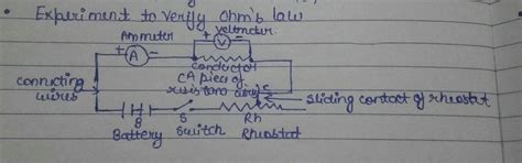 Experiment to verify ohm's law...... - Brainly.in