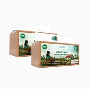 Atlantis Premium CocoPeat for Plants 650gms, Pack of 2-100% Organic ...