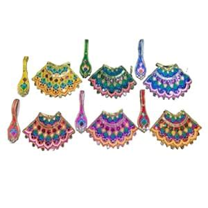 MATA Rani Chunri/Patka & Lehanga Size -2 inch Dress (Set of 6) for ...