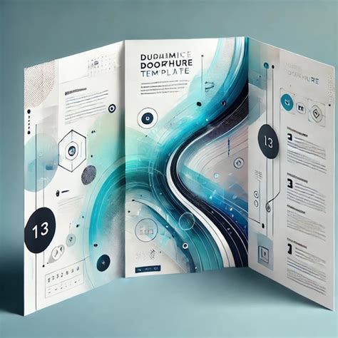Abstract trifold brochure template with image | Premium AI-generated image