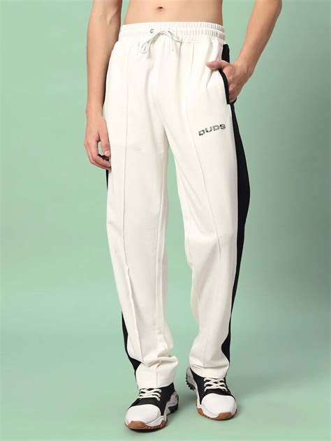 BREEZER SIDE CONTRAST JOGGERS OFF-WHITE BLACK | Buy Online at Wearduds ...
