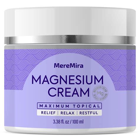 Amazon.com: Magnesium Cream for Sleep & Muscle Relief: Topical Night Calming & Deep Relaxation ...