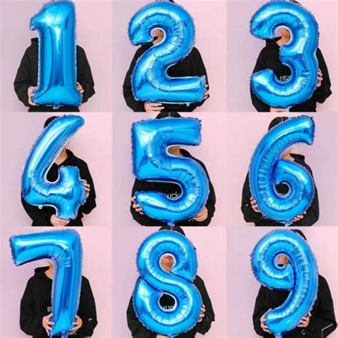 Jual BALON ANGKA 0-9 UKURAN 80CM PINK BIRU POLOS / ANGKA JUMBO PINK ...