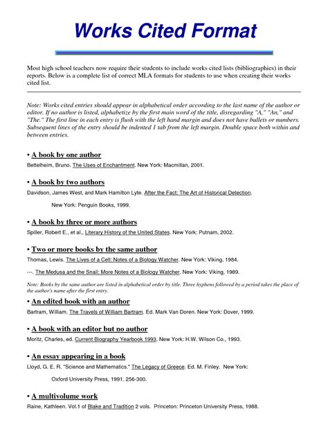 Works Cited Mla Format Quotes. QuotesGram