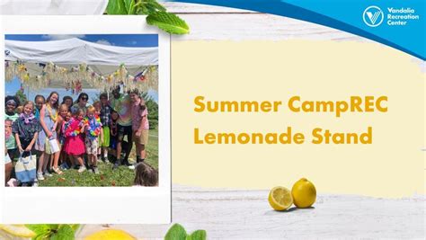 Summer CampREC Lemonade Stand, Vandalia Recreation Center, Trotwood, 27 ...