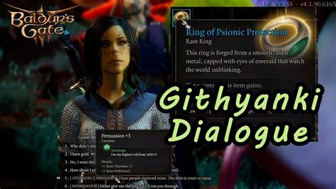 Baldur's Gate 3 - Using Githyanki Dialogue to get Ring of Psionic ...