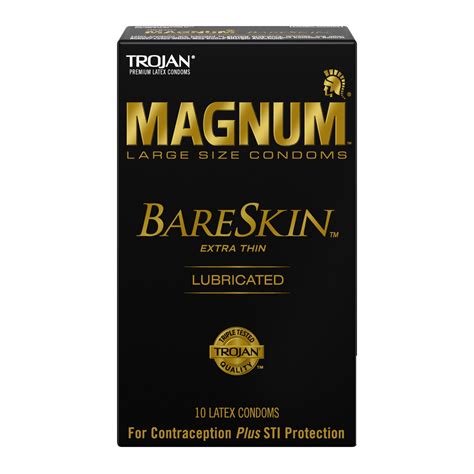 Trojan Magnum Bareskin Large Size Condoms - 10 Count - Walmart.com