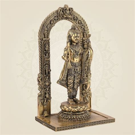 Brass Ram Lalla Idol for Home Worship and Daily Devotion