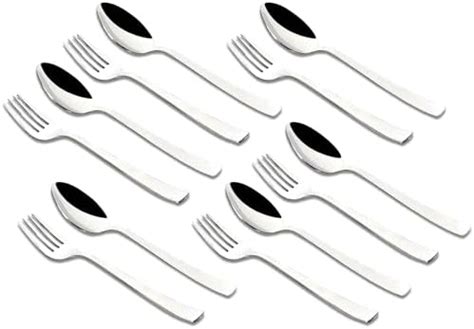 Buy Parage Stainless Steel Spoon Set & Fork Set 12 Pieces for Tea ...