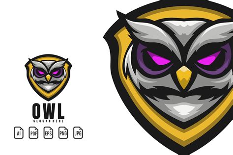 Owl Mascot Logo Graphic by maxs_graphic · Creative Fabrica