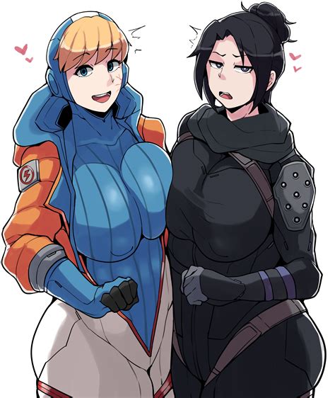 wattson and wraith (apex legends) drawn by horu_(horu_111) | Danbooru