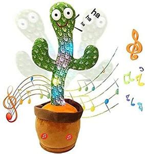 TOY BUM Dancing Cactus with Lights Up Talking Singing Toy Decoration ...